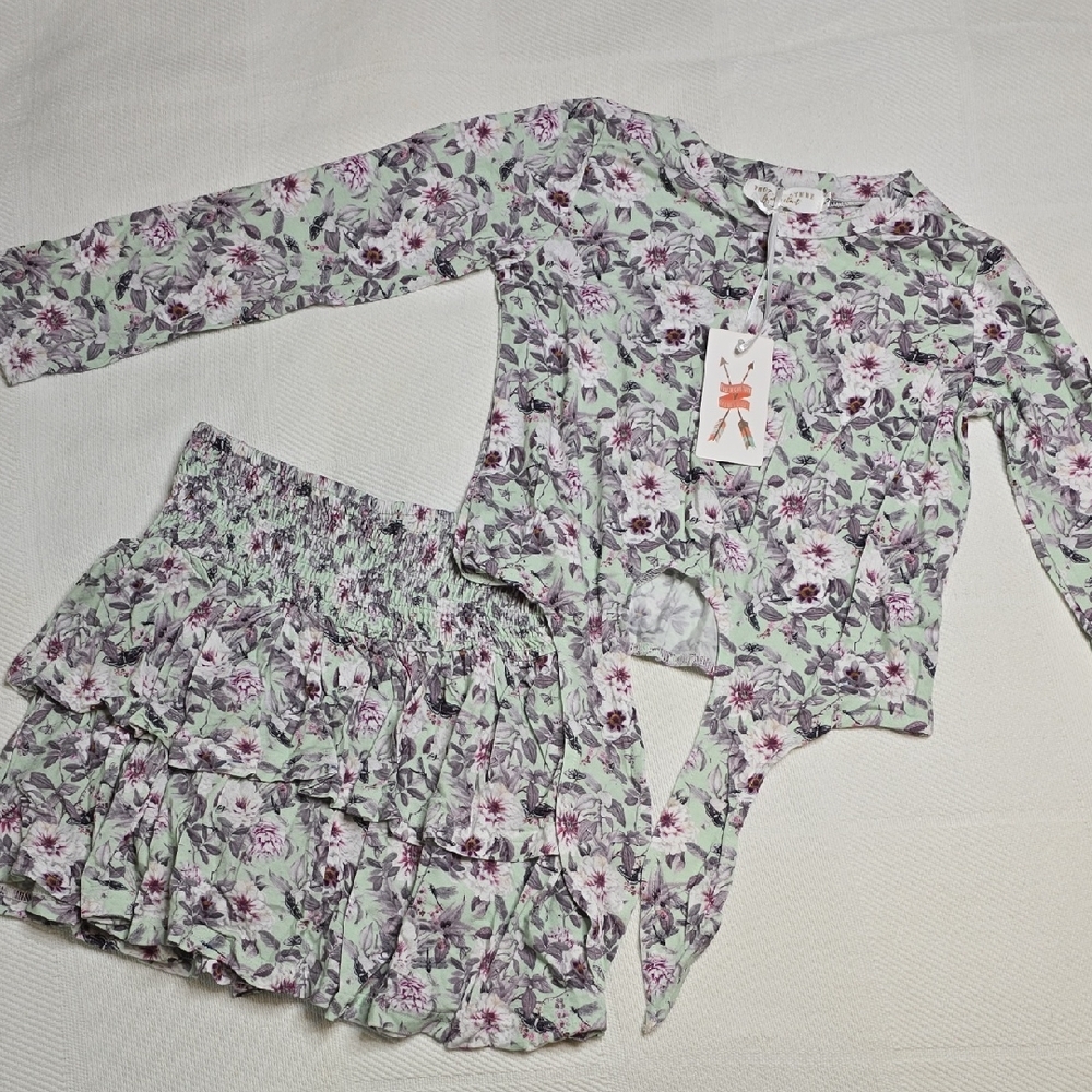 Truth Culture By Evie's Closet Bamboo Shirt And Skort Set